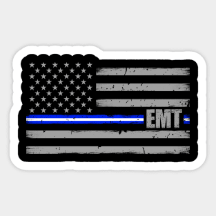 Emergency Medical Technician - Thin White Line Flag Sticker